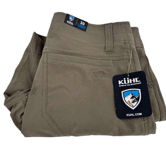 Kuhl Silencr Shorts Mens 30 (31x8 ACTUAL) Storm Khaki Tan Kargo Gorpcore NEW - Picture 1 of 10